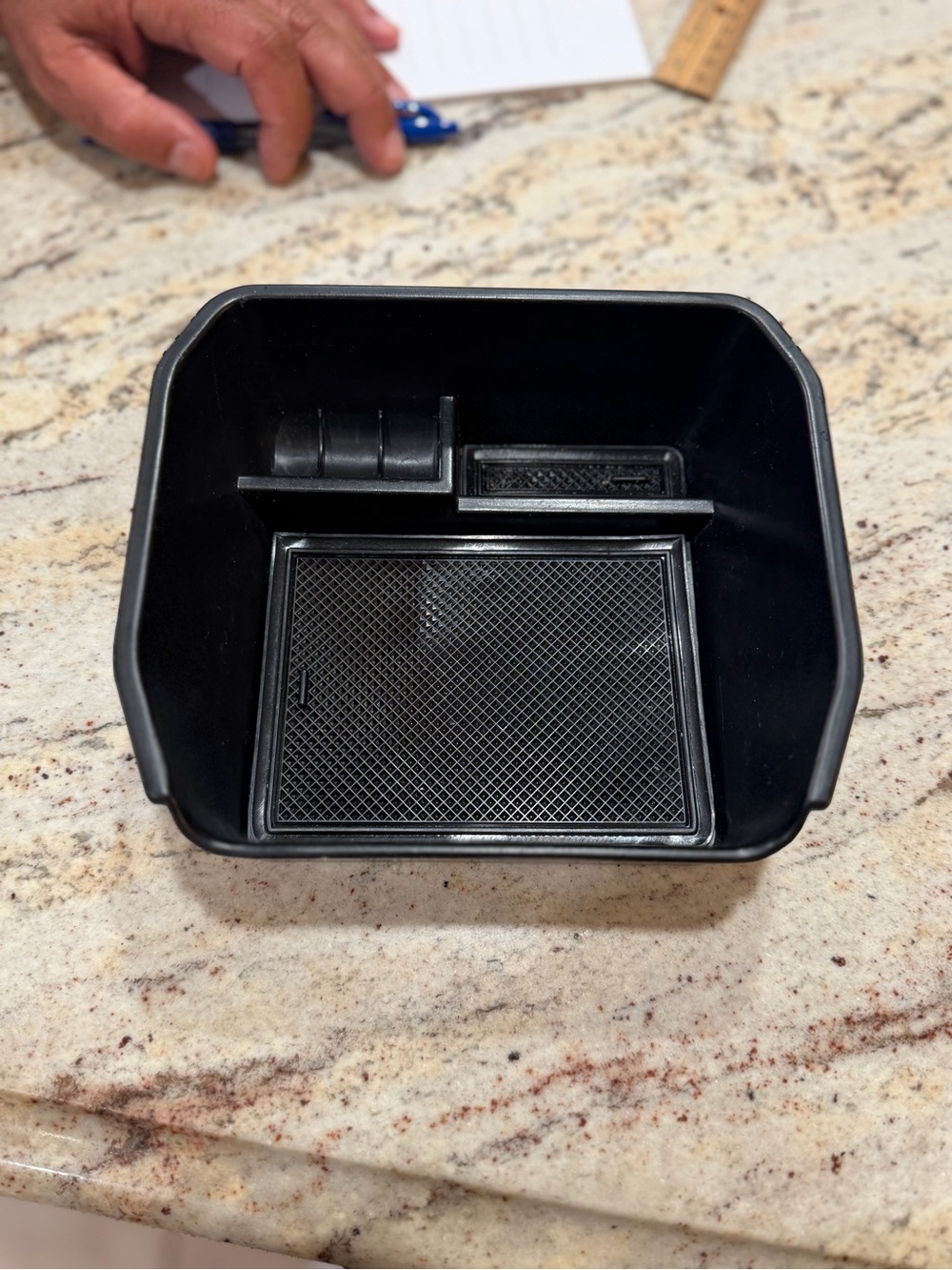 Black Universal Car Center Console Organizer Tray